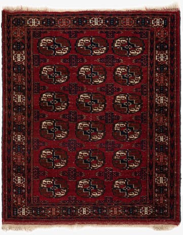 3' 1 x 3' 9 Hand Knotted Bokhara Oriental Wool Rug