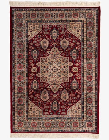 4' 4 x 6' 1 Hand Knotted Bokhara Oriental Wool Rug