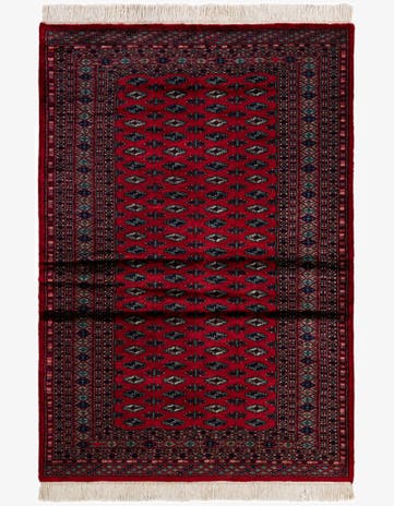 4' 3 x 6' 2 Hand Knotted Bokhara Oriental Wool Rug