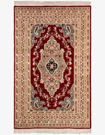 4' 2 x 6' 6 Hand Knotted Bokhara Oriental Rug