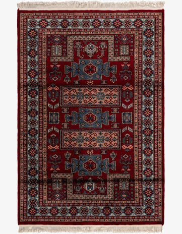4' 3 x 6' Hand Knotted Bokhara Oriental Wool Rug