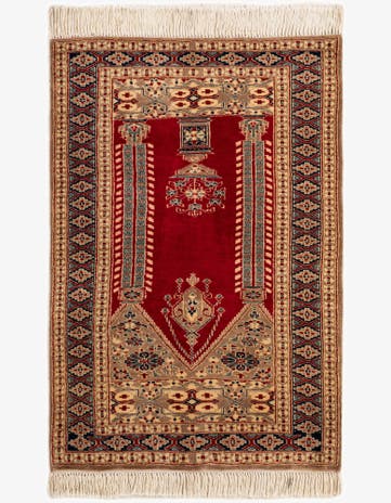 2' 8 x 3' 11 Hand Knotted Bokhara Oriental Wool Rug