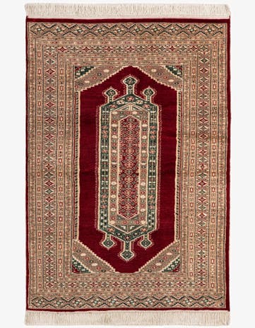 4' 3 x 6' Hand Knotted Bokhara Oriental Rug