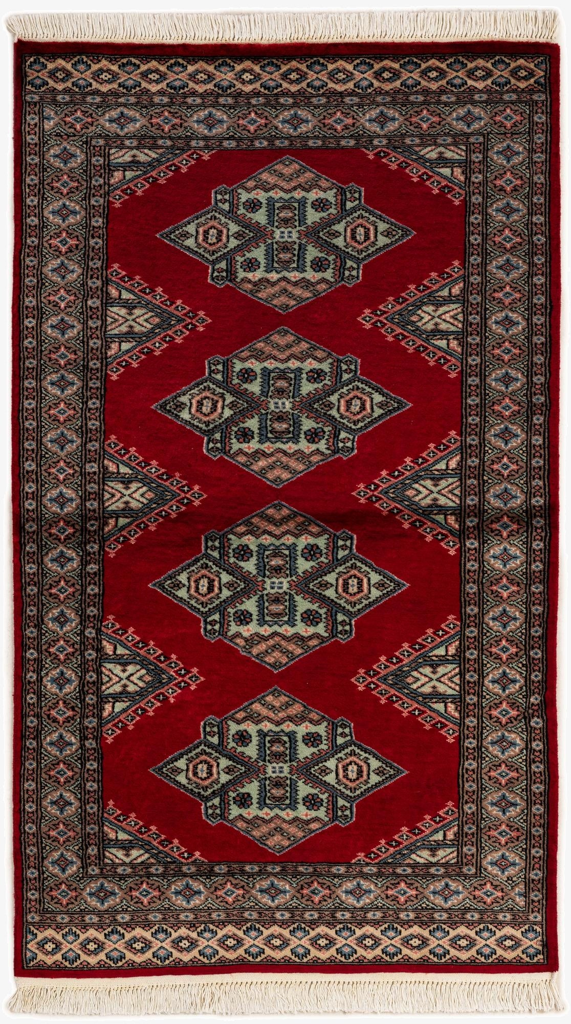 3' x 5' 5  Hand Knotted Bokhara Oriental Wool Rug