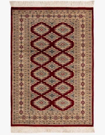 4' 4 x 6' 1 Hand Knotted Bokhara Oriental Rug