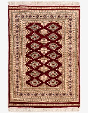 4' 3 x 6' Hand Knotted Bokhara Rug