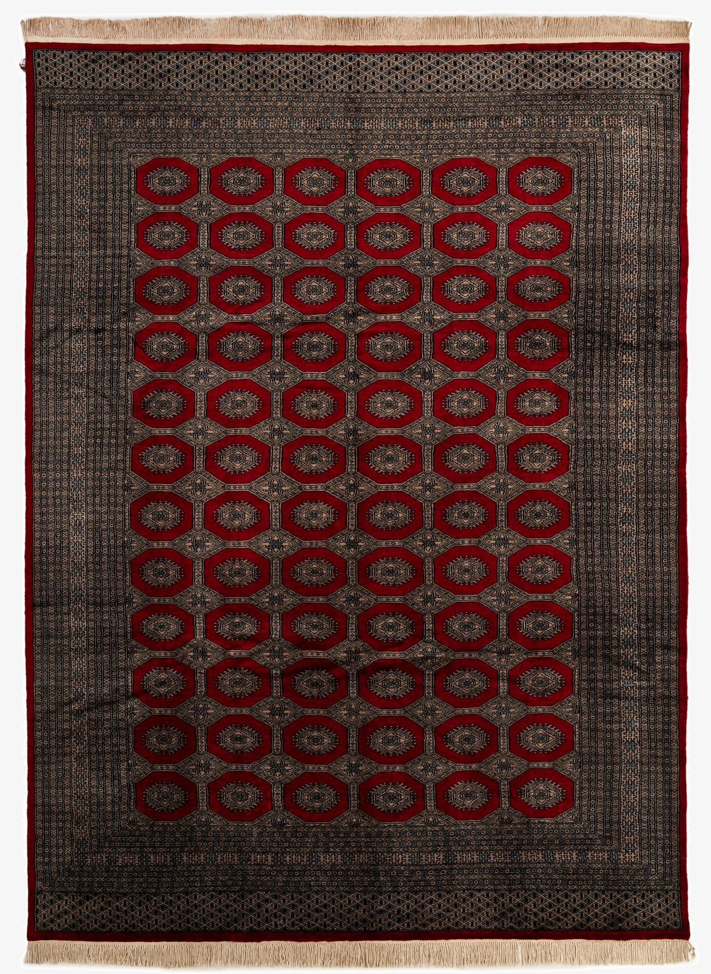 8' x 10' 11  Hand Knotted Bokhara Oriental Wool Rug