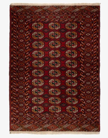 3' 5 x 4' 9 Hand Knotted Bokhara Wool Rug