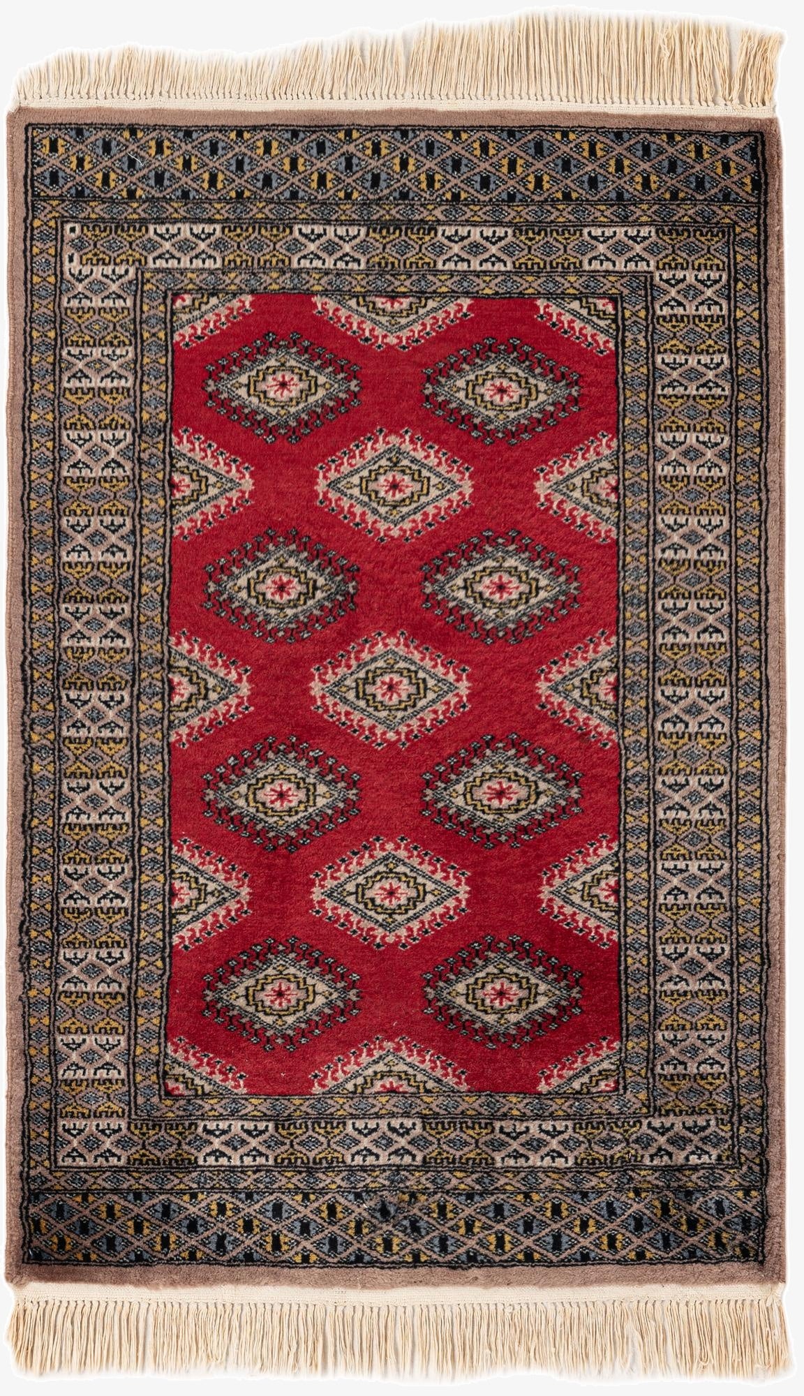 2' 6 x 3' 10  Hand Knotted Bokhara Oriental Wool Rug