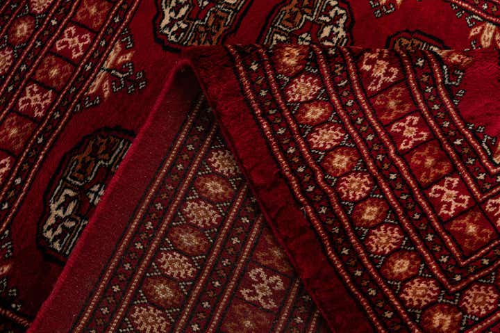 4' 3 x 6' Hand Knotted BokharaTorkaman Persian Wool Rug