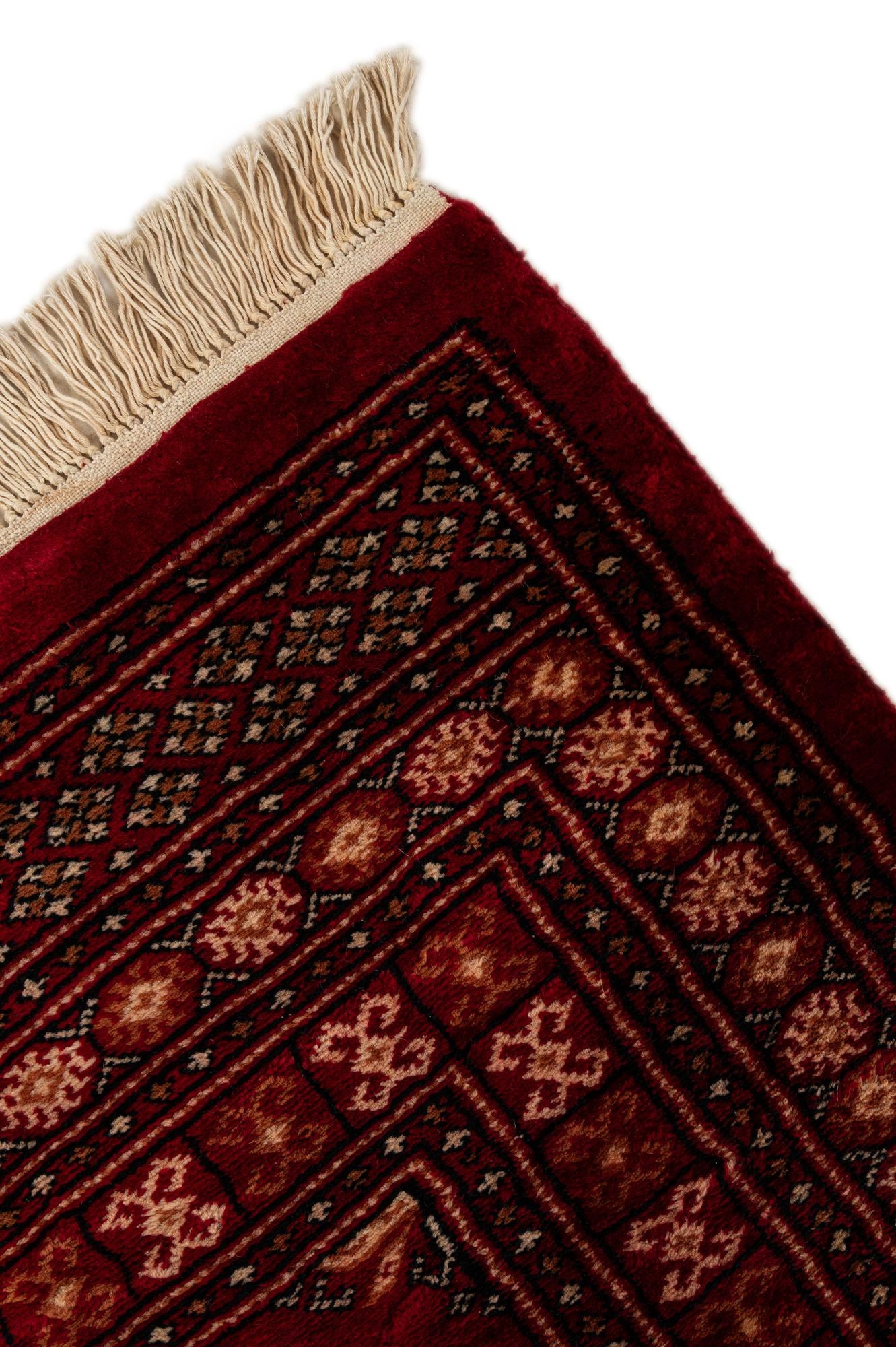 4' 3 x 6' Hand Knotted BokharaTorkaman Persian Wool Rug