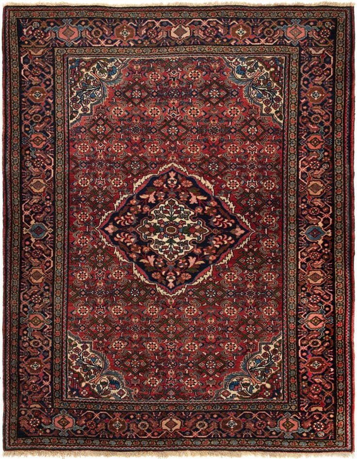 Detail image of 4' 11 x 6' 9 Hand Knotted Bortschalu Persian Rug
