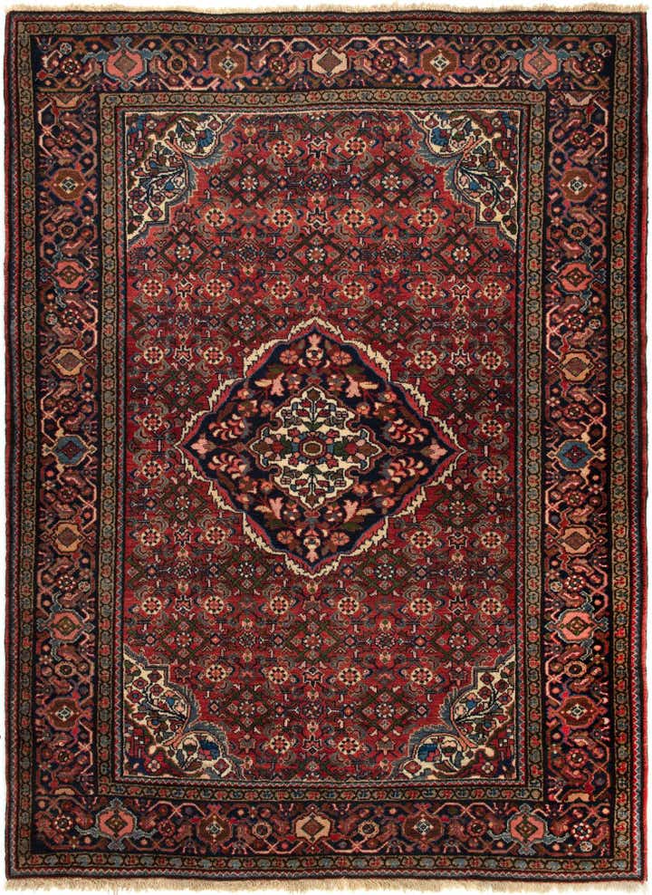 4' 11 x 6' 9 Hand Knotted Bortschalu Persian Rug
