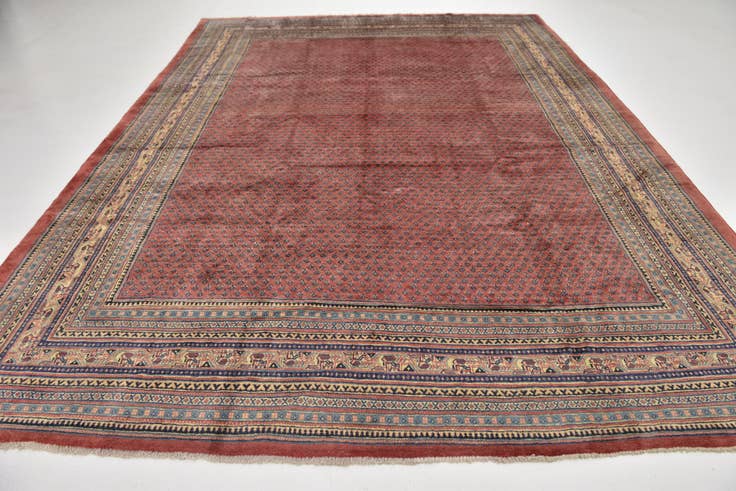 Detail image of 9' 3 x 12' 8 Hand Knotted Botemir Persian Wool Rug