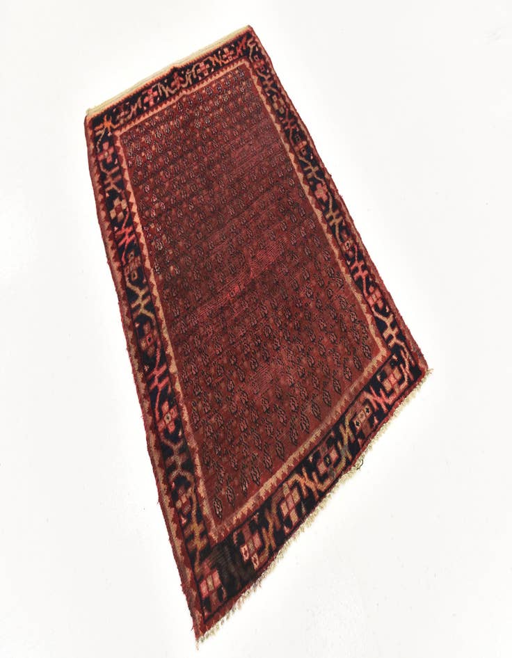 Detail image of 3' 6 x 5' Hand Knotted Botemir Persian Wool Rug