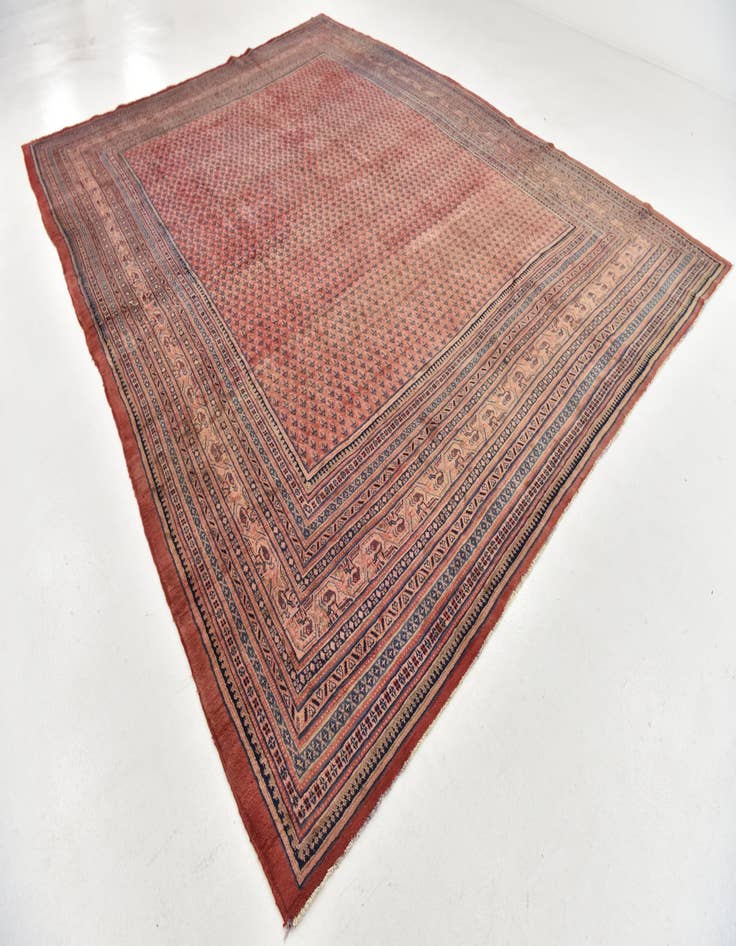 Detail image of 10' 10 x 13' 5  Hand Knotted Botemir Persian Wool Rug