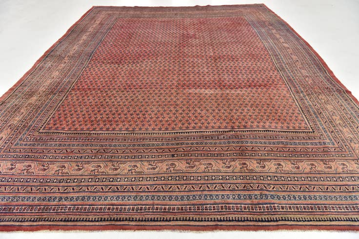 Detail image of 10' 10 x 13' 5 Hand Knotted Botemir Persian Wool Rug