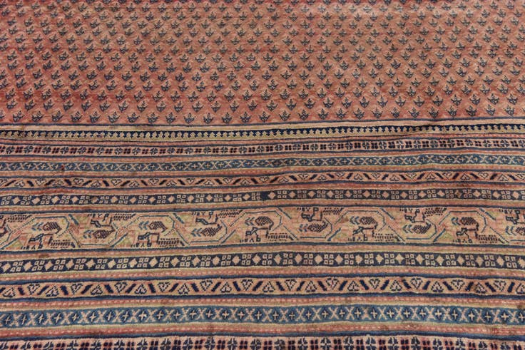 Detail image of 10' 10 x 13' 5 Hand Knotted Botemir Persian Wool Rug