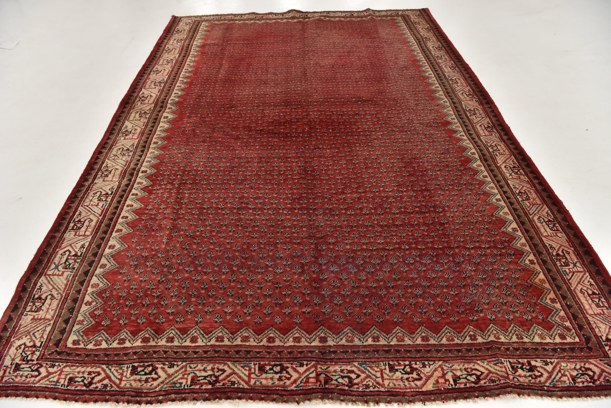 7' x 10' 2 Hand Knotted Botemir Persian Wool Rug