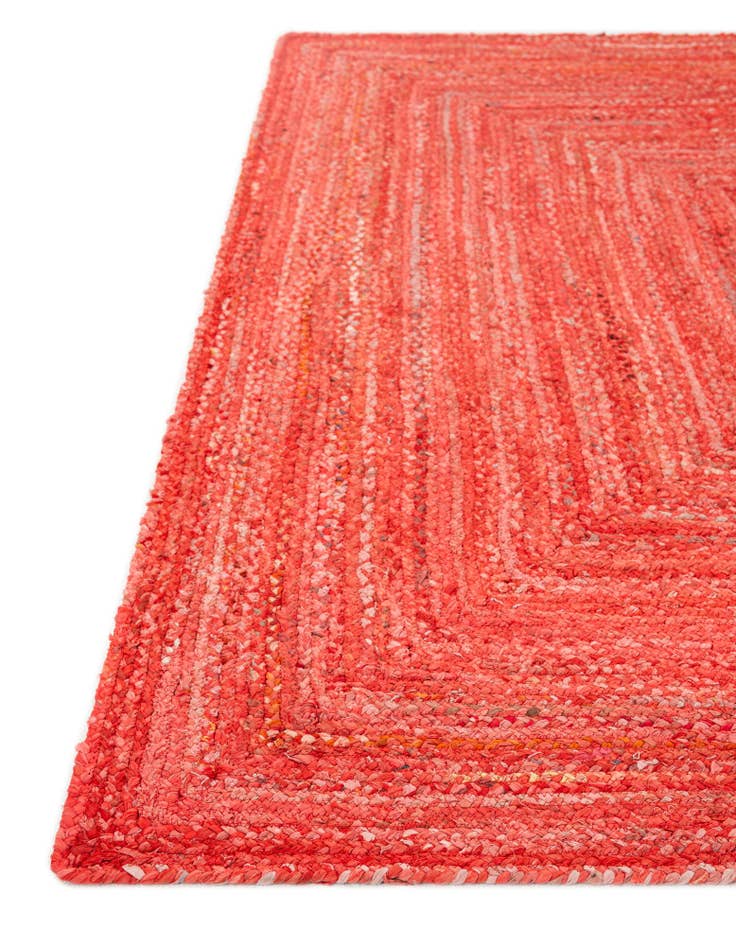 Detail image of 9' x 12' 2  Hand Braided Chindi Rug