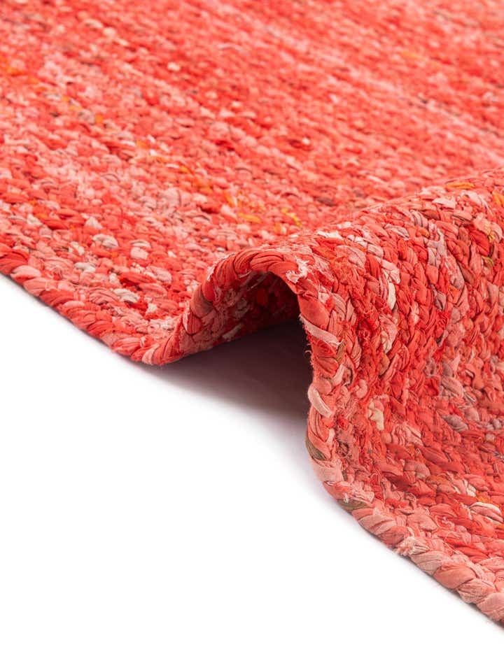 5' 1 x 8' Handmade Braided Chindi Rug