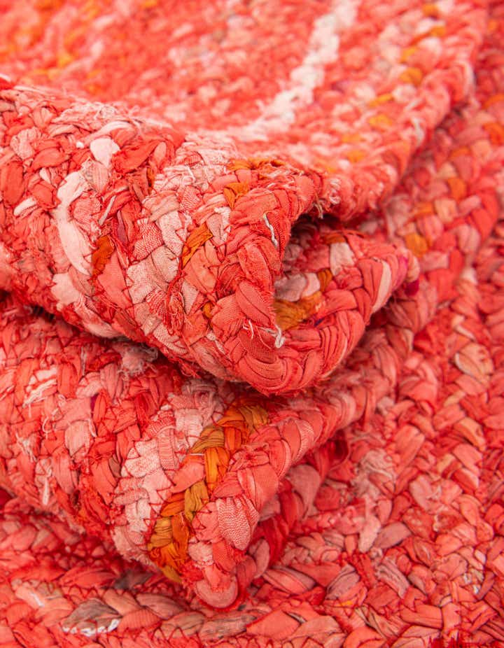 5' 1 x 8' Handmade Braided Chindi Rug