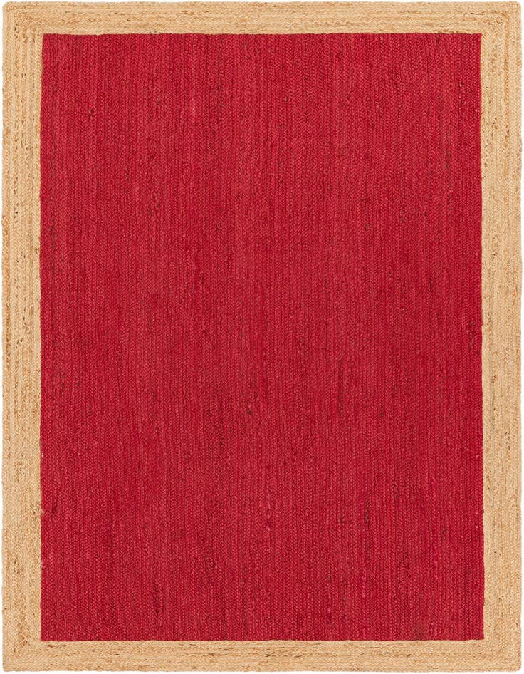 Detail image of 5' 1 x 8'  Hand Braided Jute Rug