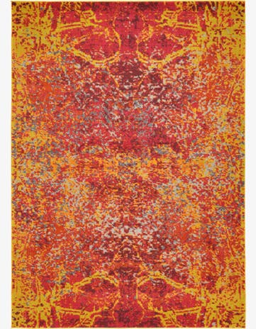 Red Washable Casablanca Rug