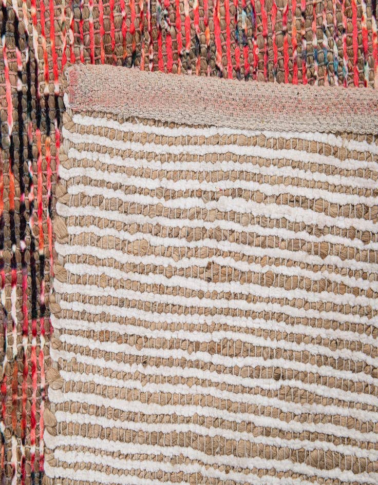 Detail image of 4' 2 x 6' 2 Hand Woven Chenille Jute Rug