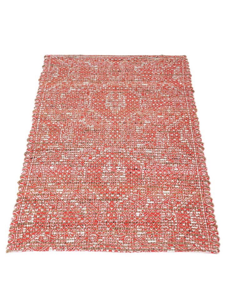 Detail image of 2' 1 x 3' Hand Woven Chenille Jute Rug