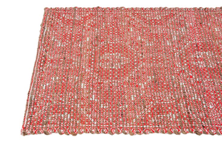 Detail image of 2' 1 x 3' Hand Woven Chenille Jute Rug