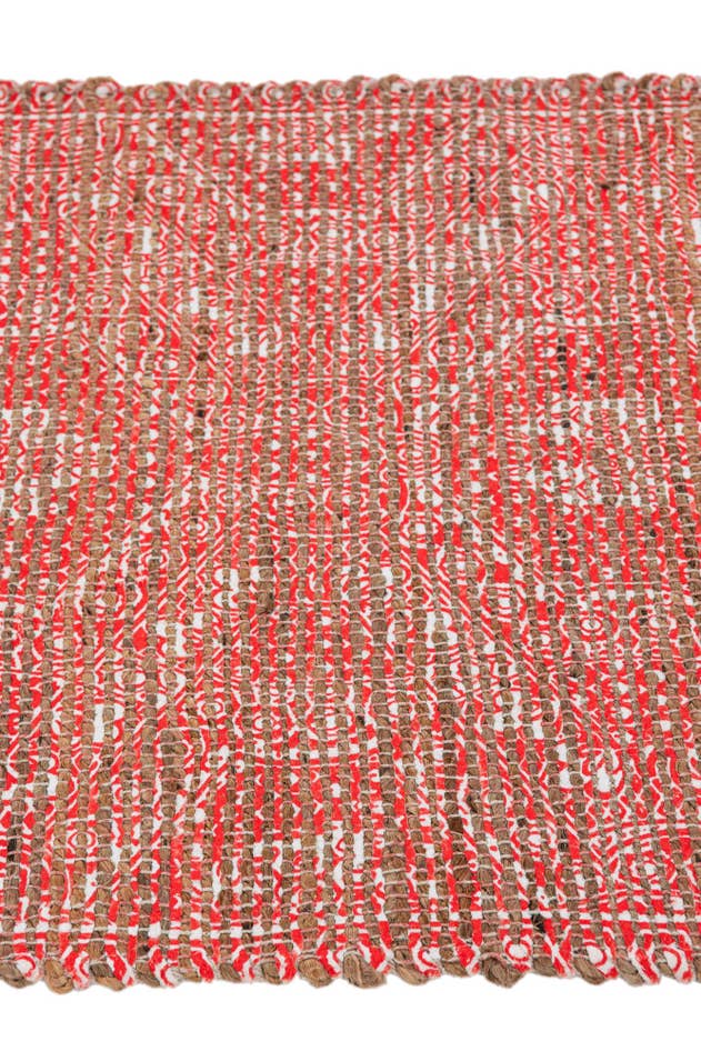 Detail image of 2' 1 x 3' Hand Woven Chenille Jute Rug