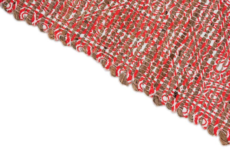 Detail image of 2' 1 x 3' Hand Woven Chenille Jute Rug