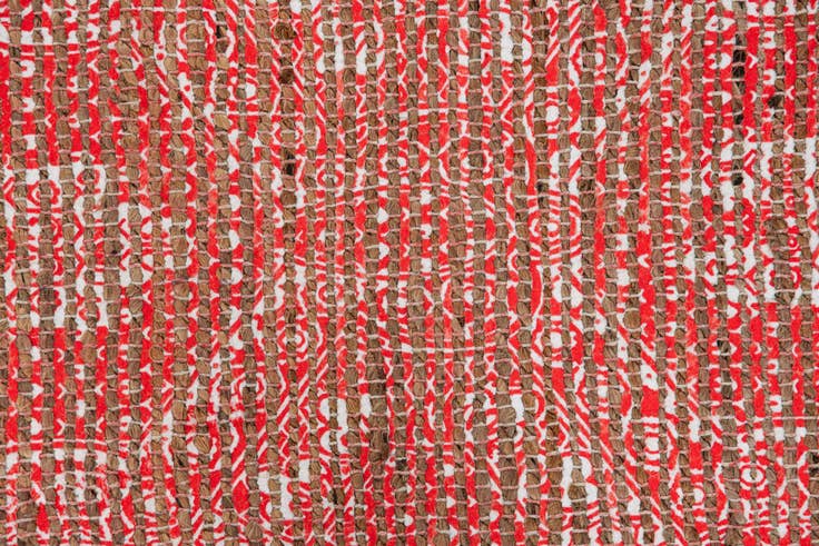 Detail image of 2' 1 x 3' Hand Woven Chenille Jute Rug