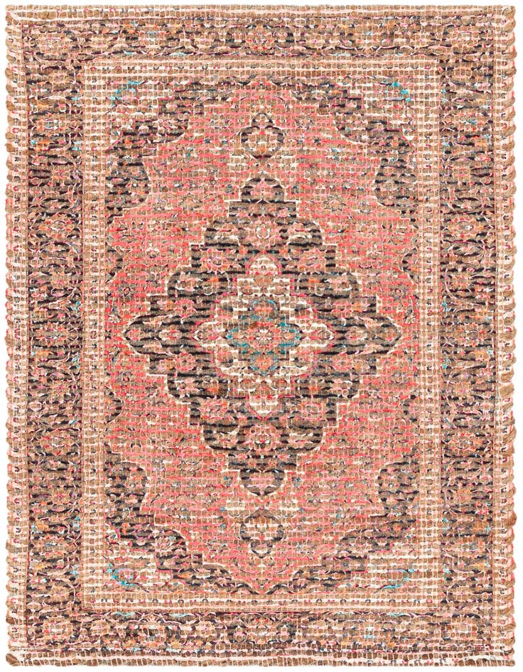 Detail image of 2' x 3' 1 Hand Woven Chenille Jute Rug