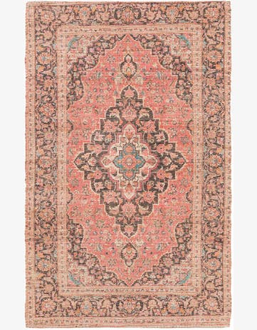 5' 1 x 8' Chenille Jute Rug