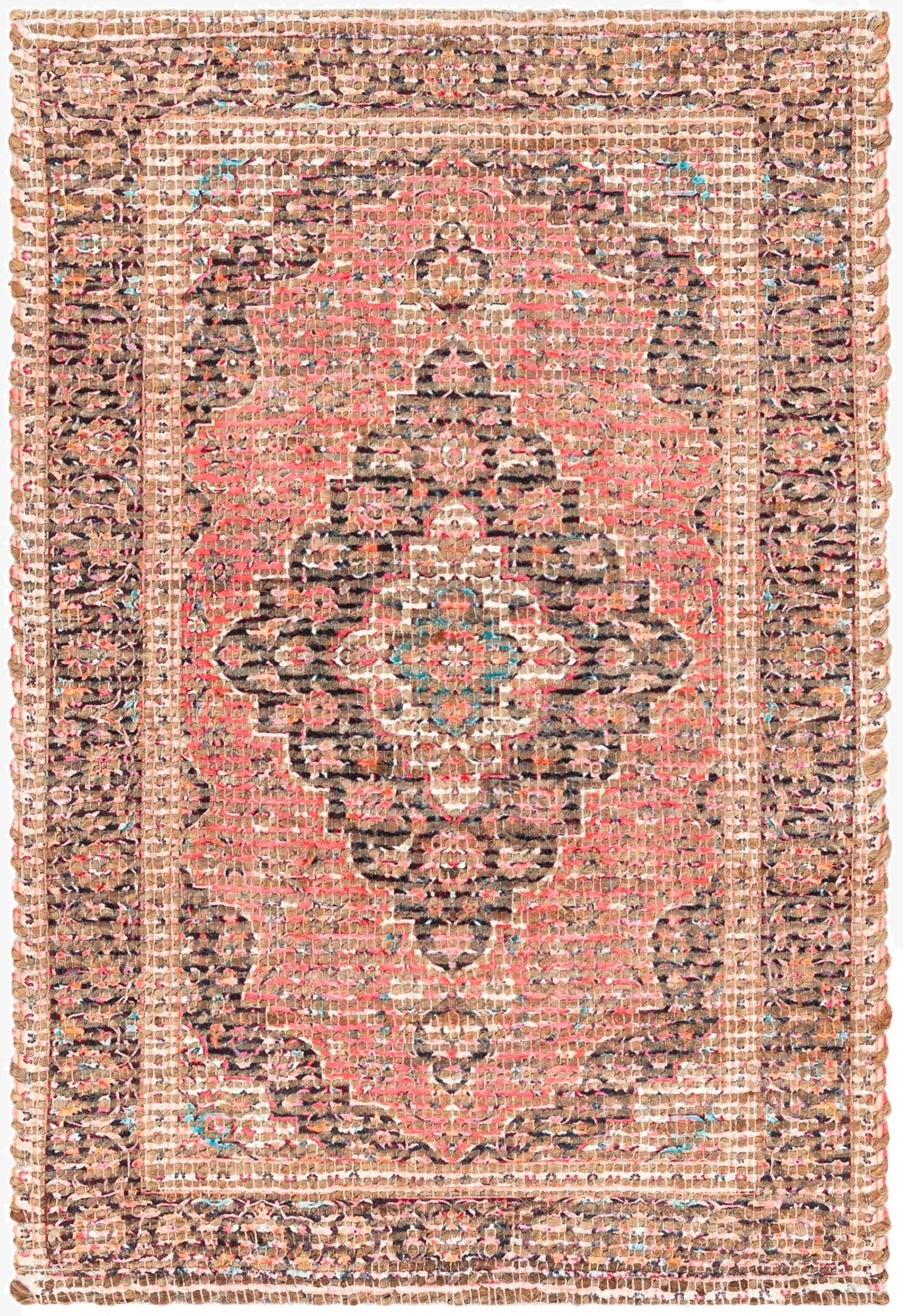 60cm x 95cm  Hand Woven Chenille Jute Alfombra