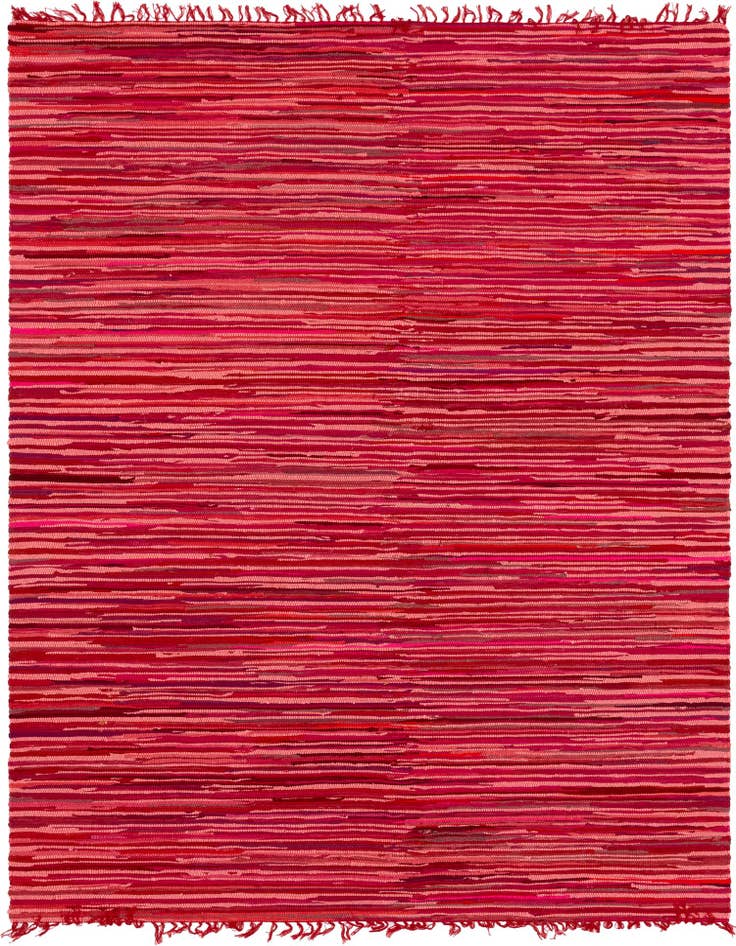 Detail image of 8' x 10' Hand Woven Chindi Cotton Rug