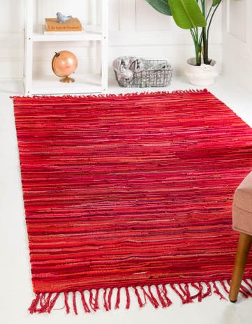 5' x 8' Hand Woven Chindi Cotton Rug