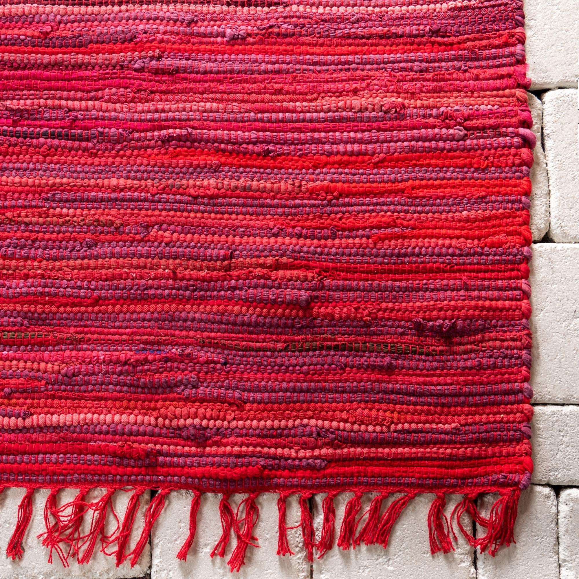 9' x 12' Hand Woven Chindi Cotton Rug