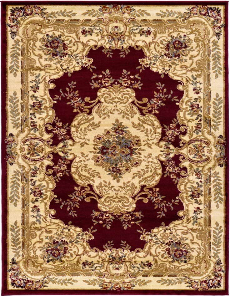 Detail image of 5' 3 x 8' Classic Aubusson Rug