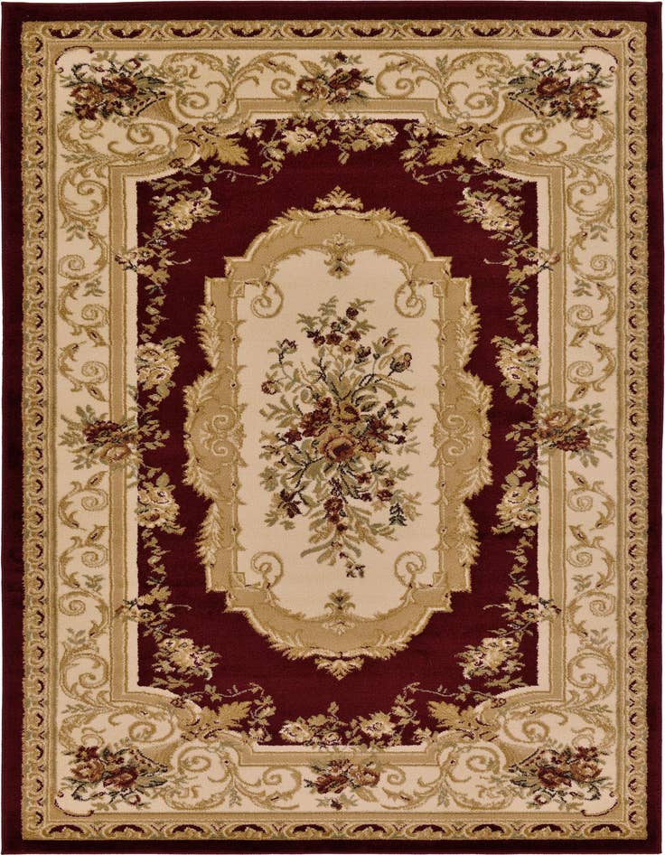 Detail image of 5' 3 x 8' Classic Aubusson Rug