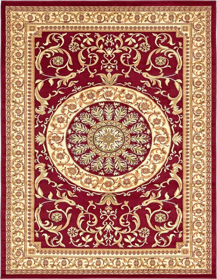 Detail image of 7' 10 x 11' Classic Aubusson Rug