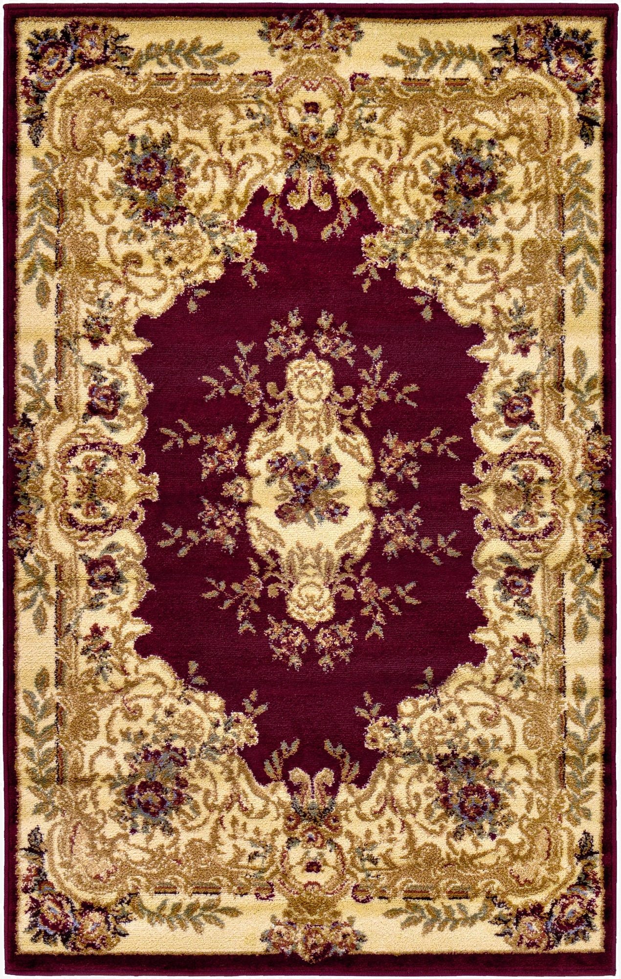 3' x 5' 3 Classic Aubusson Rug
