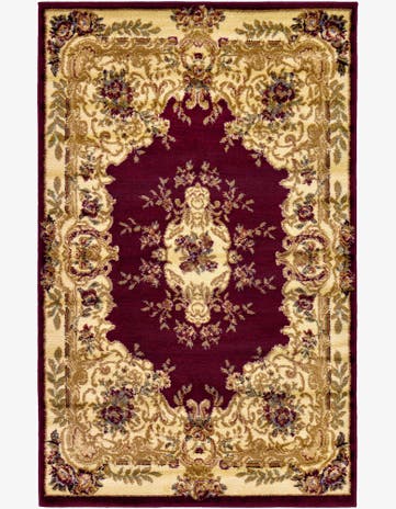Red Classic Aubusson Rug