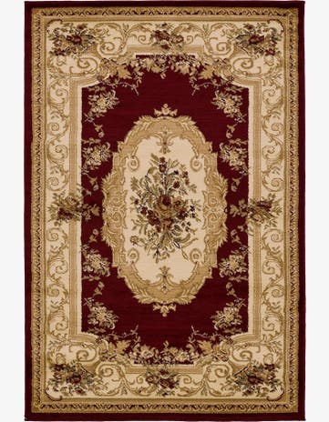 Red Classic Aubusson Rug