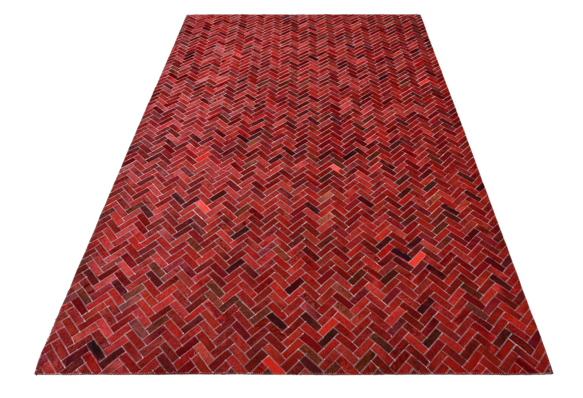 5' x 8' Cowhide Leather Rug