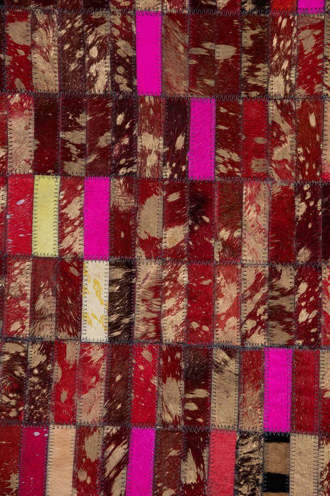 5' x 7' 10 Cowhide Leather Rug