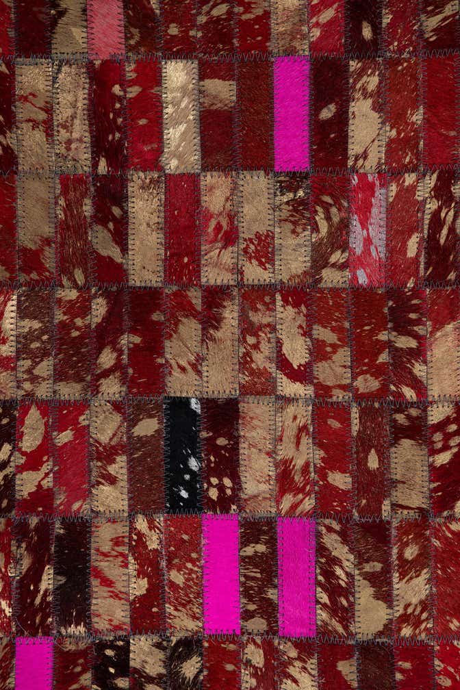 5' x 7' 10 Cowhide Leather Rug