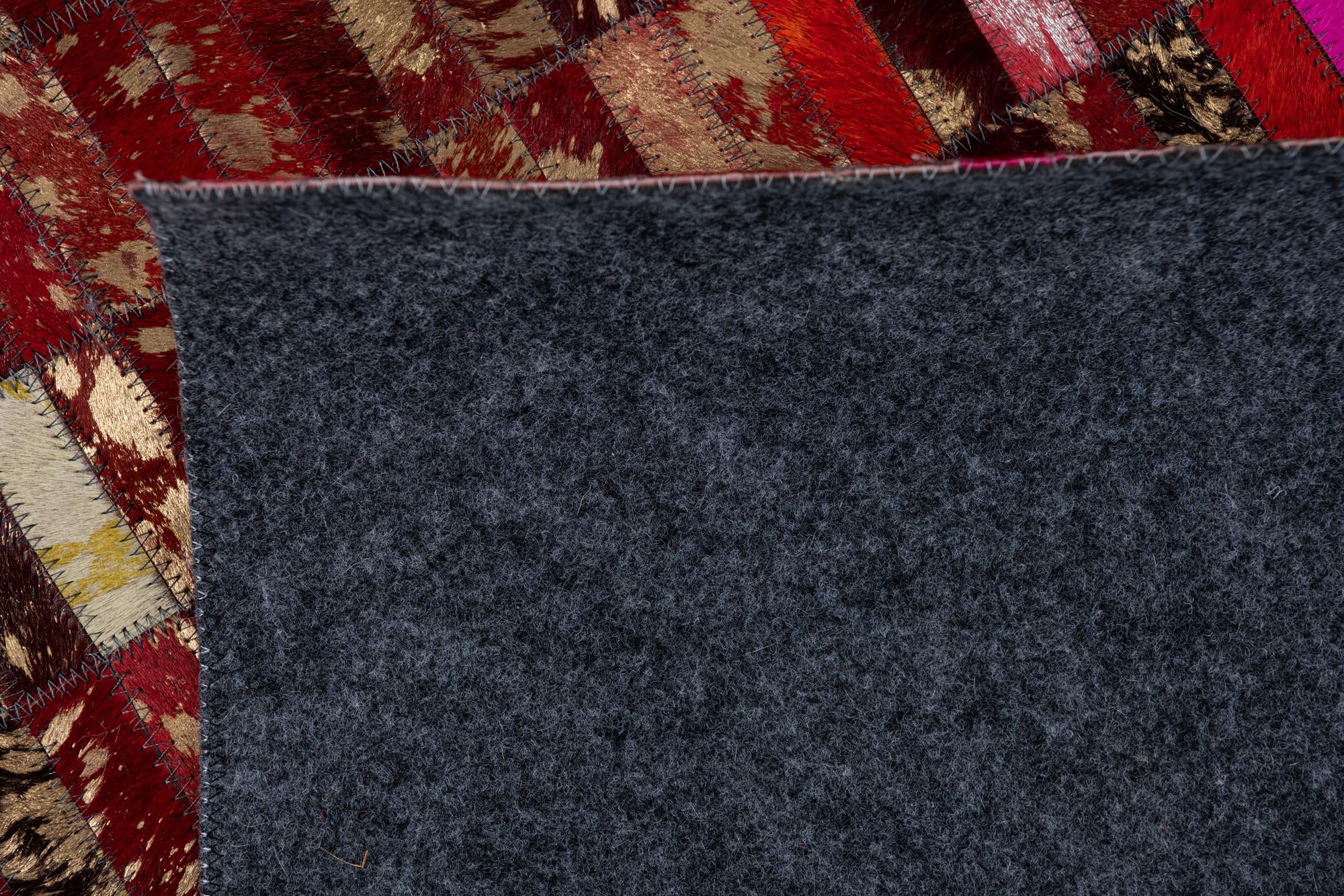 5' x 7' 10 Cowhide Leather Rug